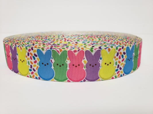 Easter Peeps Grosgrain Ribbon 7/8" Width - By the yard