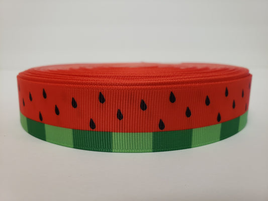 Watermelon Grosgrain Ribbon 1" Width - By the yard