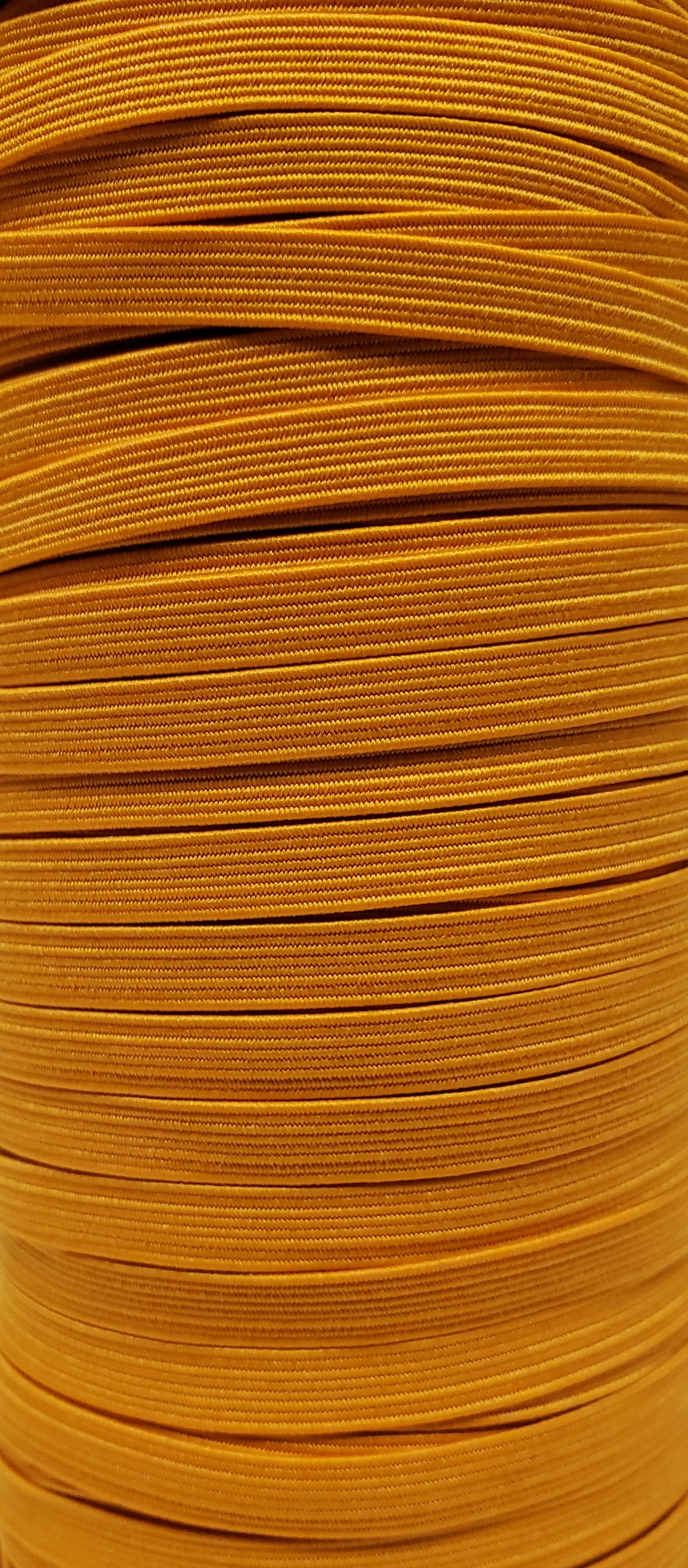 Flat Elastic Cord - Burnt Orange - 1/4" Width