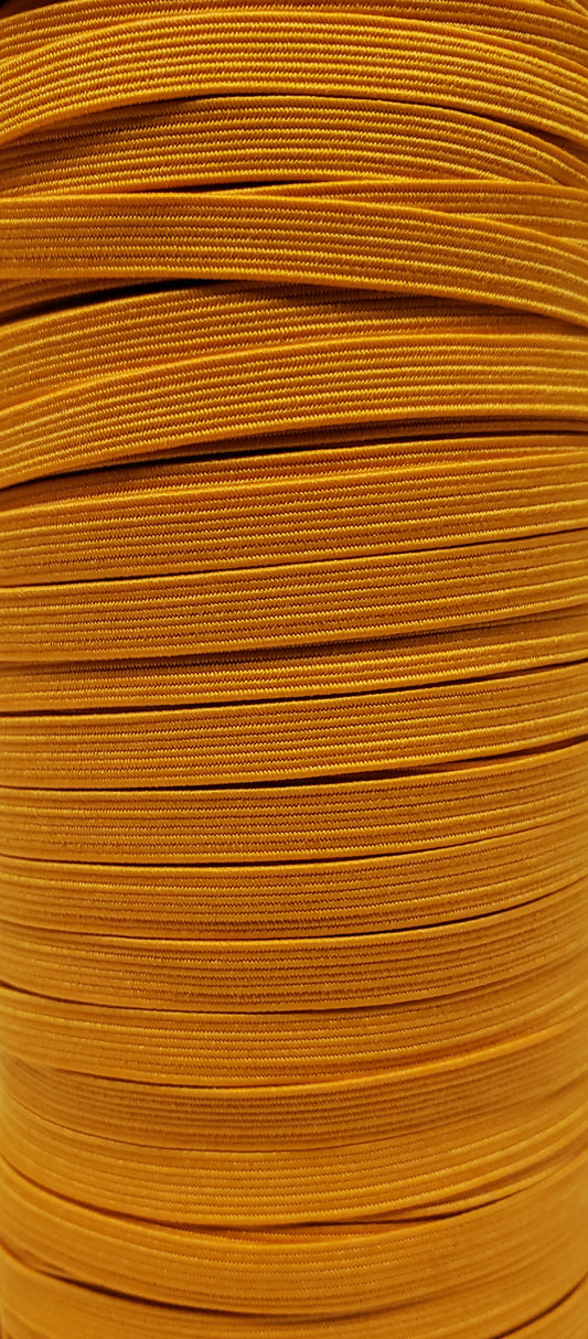 Flat Elastic Cord - Burnt Orange - 1/4" Width