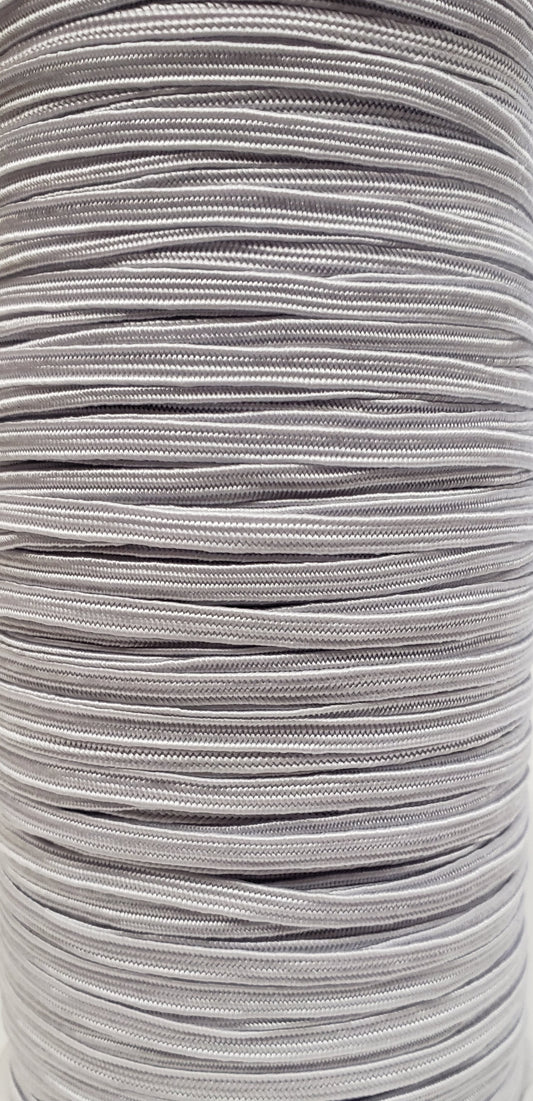 Flat Elastic Cord - Off White - 1/8" Width