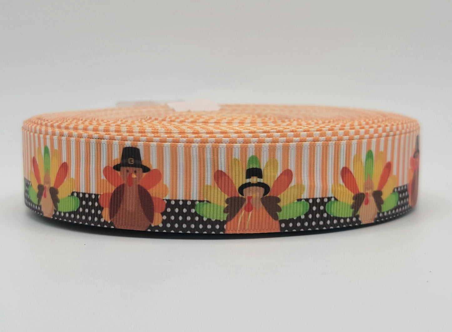 Fall/Thanksgiving - Turkeys - Grosgrain Ribbon 1" Width - By the yard