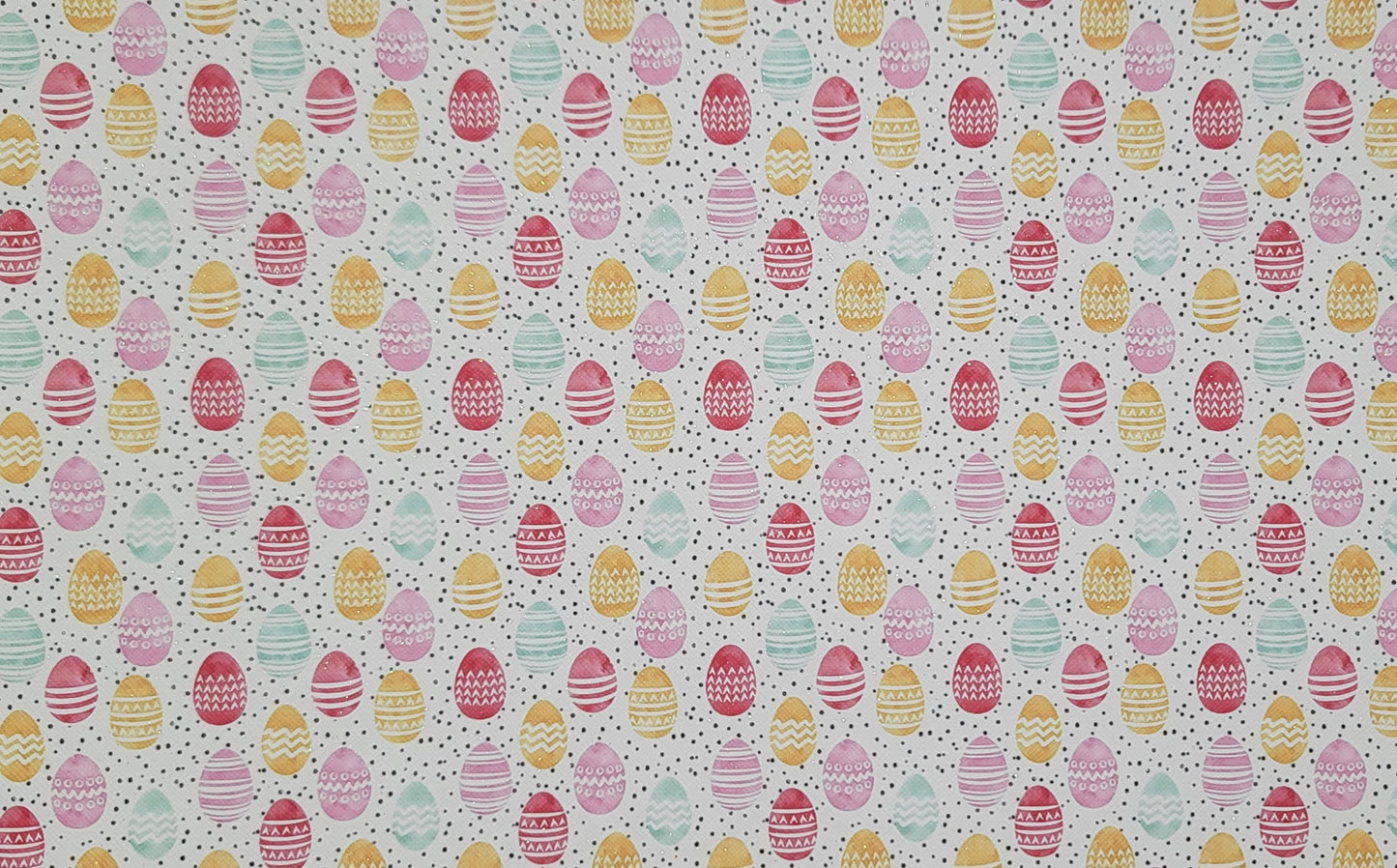 Easter Eggs - Pink Double Sided Synthetic (Faux) Leather Single Sheet