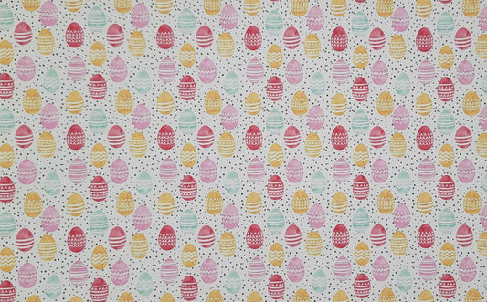 Easter Eggs - Pink Double Sided Synthetic (Faux) Leather Single Sheet