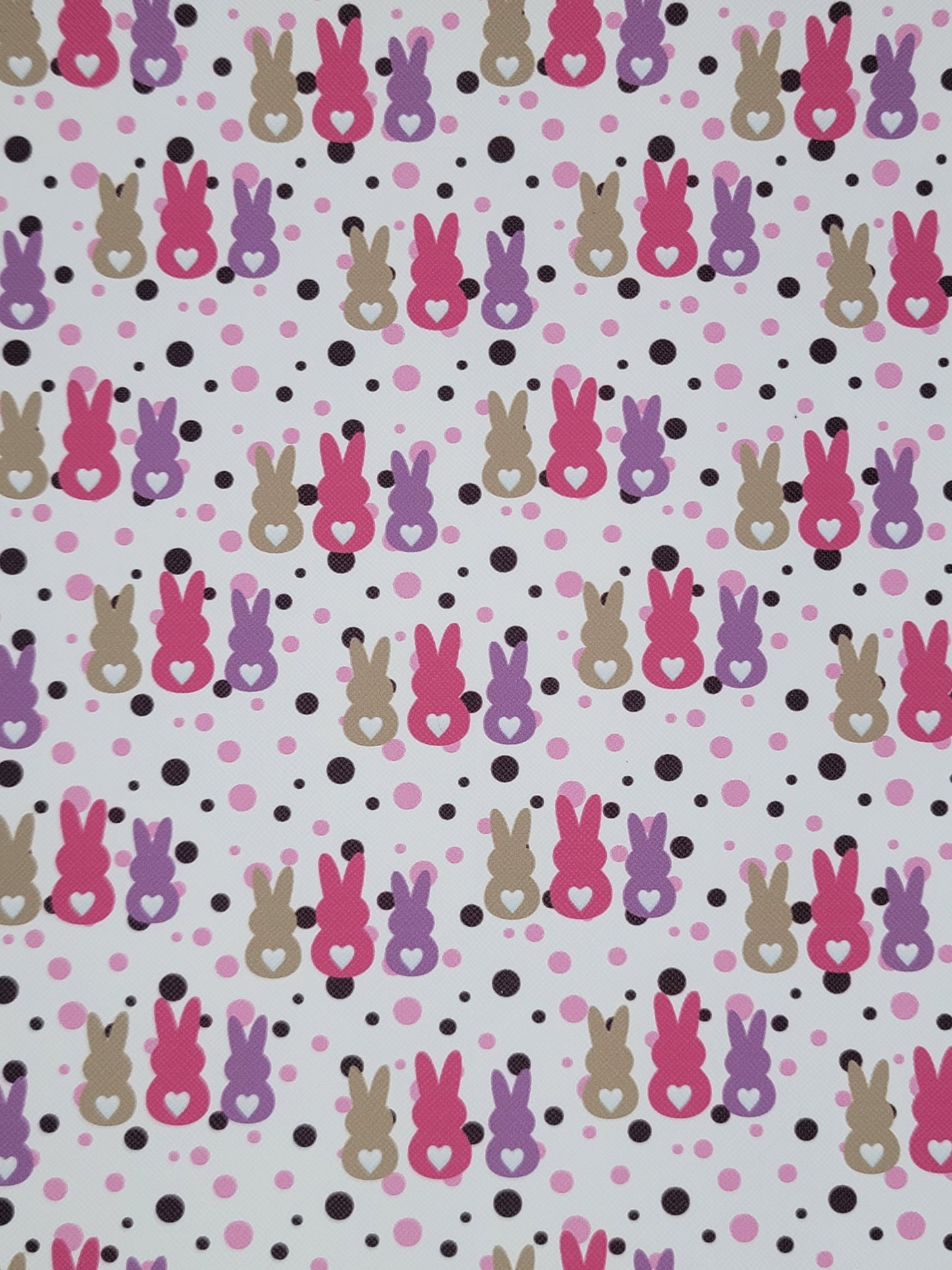 Easter - Peeps with Heart Tails - Synthetic (Faux) Leather Single Sheet