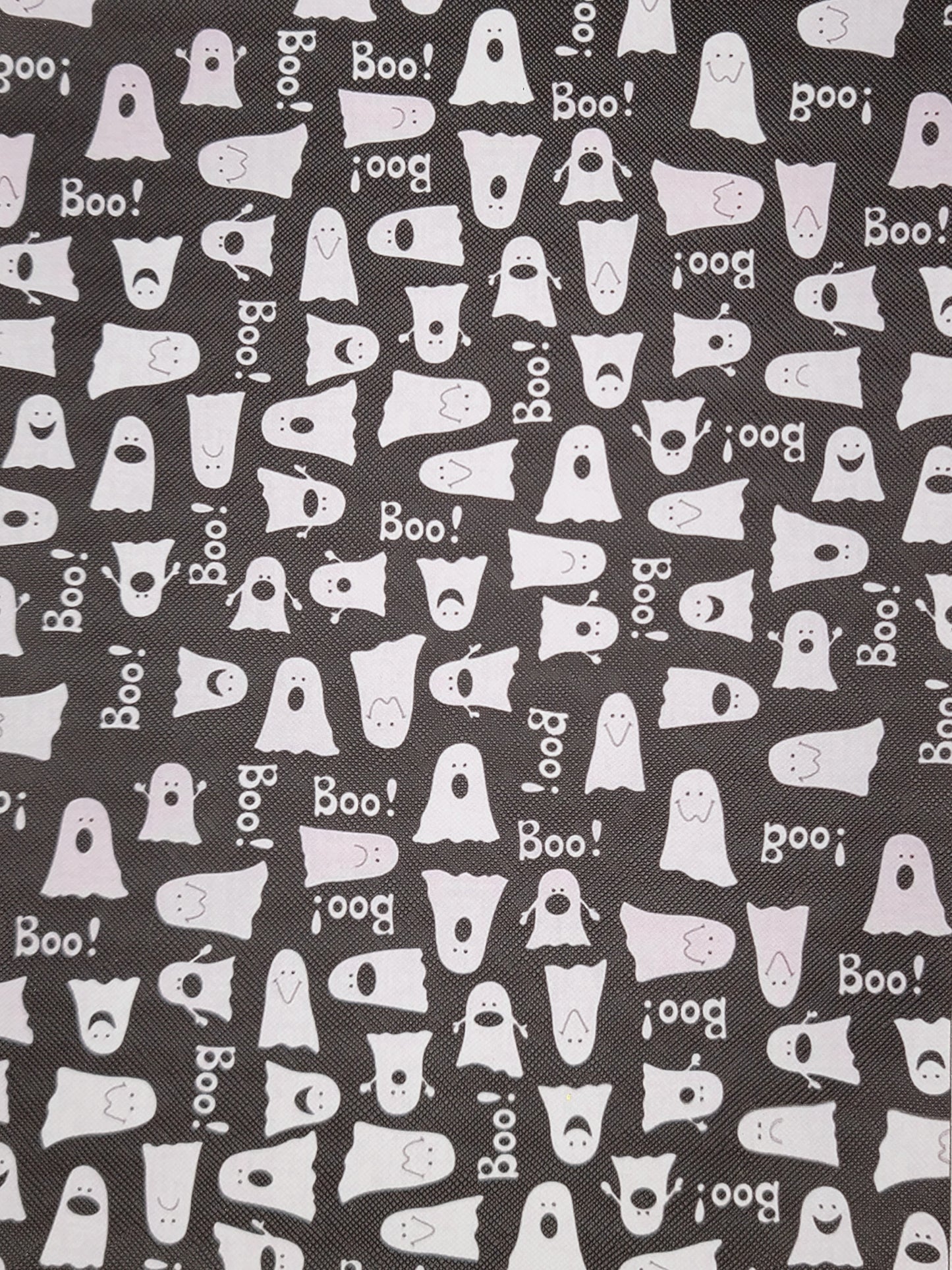 Halloween - Ghosts - Boo! - Synthetic (Faux) Leather Single Sheet