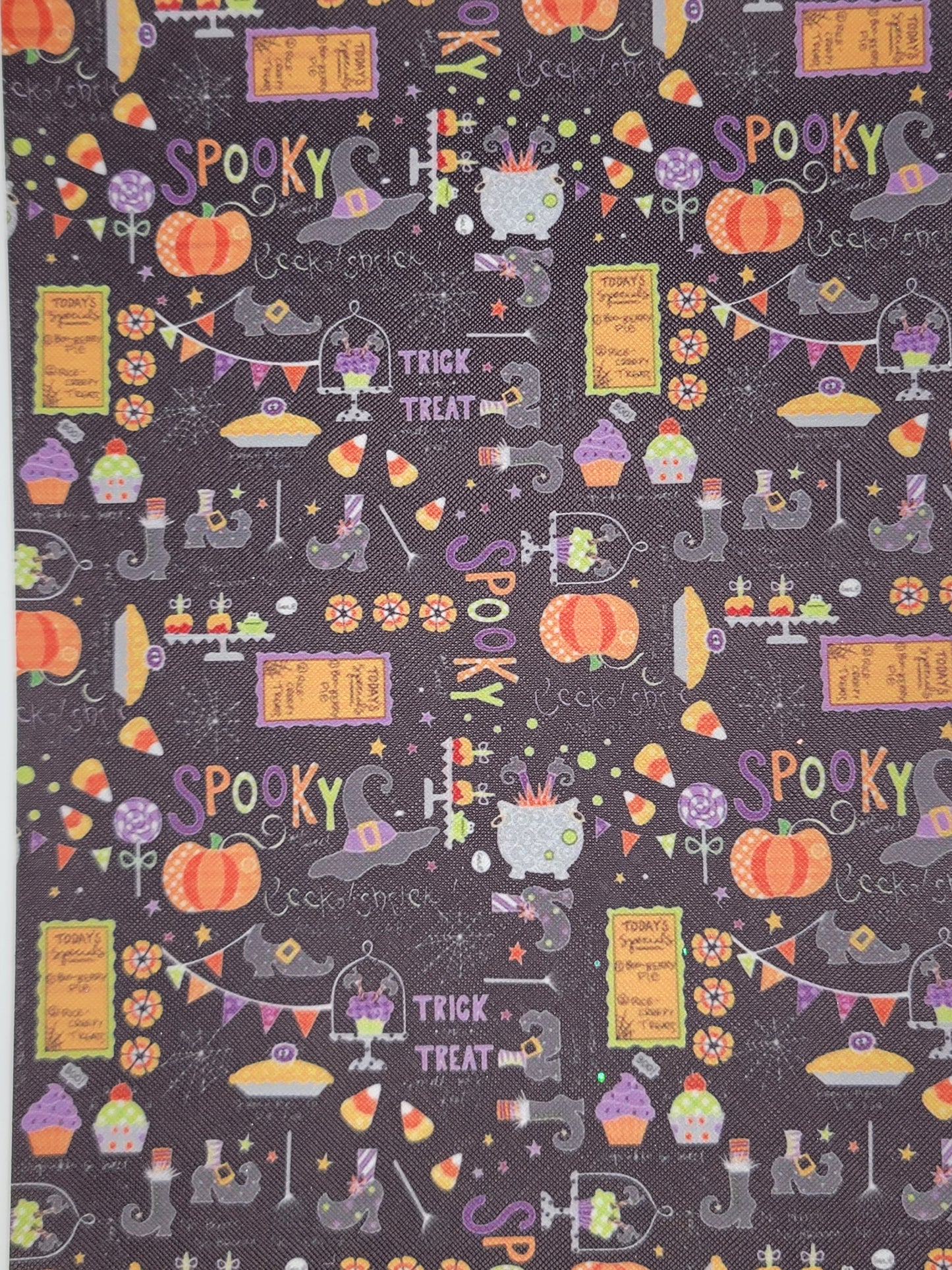 Halloween - Spooky - Trick or Treat - Synthetic (Faux) Leather Single Sheet