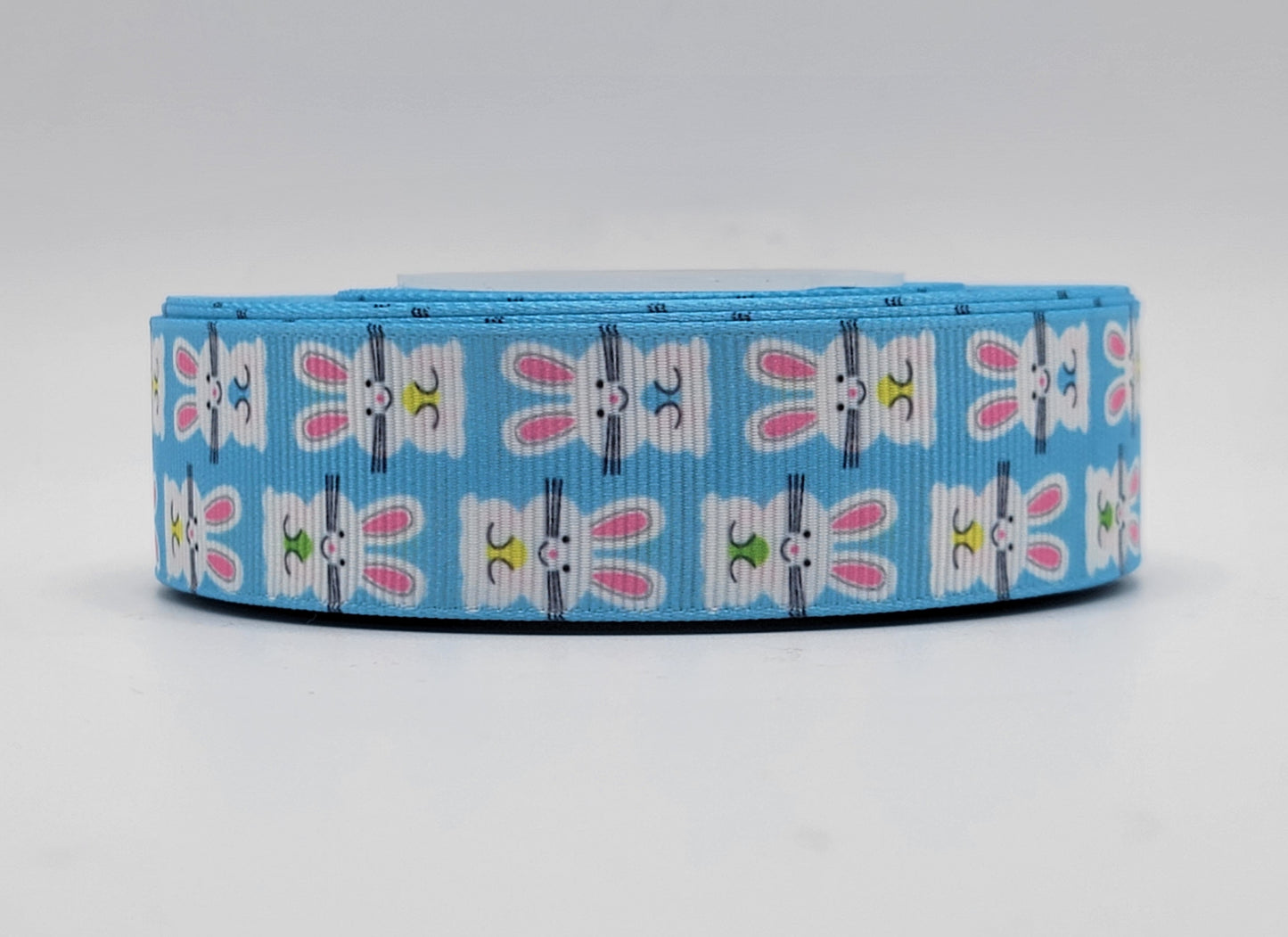 Easter - Bunnies - Light Blue Grosgrain Ribbon 1" Width - By the yard