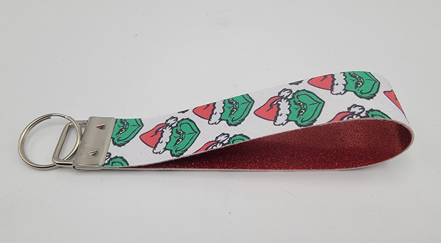 Key Fob Wristlet - Grinch Faces